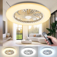 Aigostar ventilador de techo con luz silencioso, Ventilador con Luz Lámpara LED con temporizador, función de memoria, ajuste de brillo y temperatura de color, Motor DC (ahorro de energía), Blanco - details 6