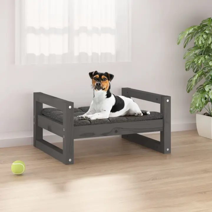Cama para Perros Madera de Pinino Blanco 65,5x50,5x28 cm - 1