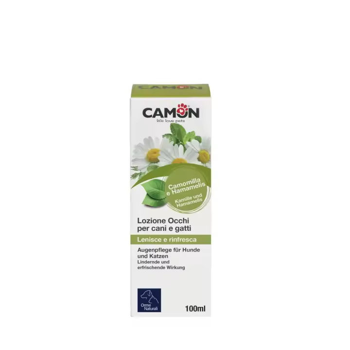 Camon Loción limpiadora de ojos para perros y gatos-calma y refresca-formato Manzanilla y Hamamelis-100ml - 1