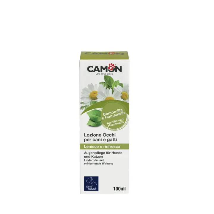 Camon Loción limpiadora de ojos para perros y gatos-calma y refresca-formato Manzanilla y Hamamelis-100ml - 1