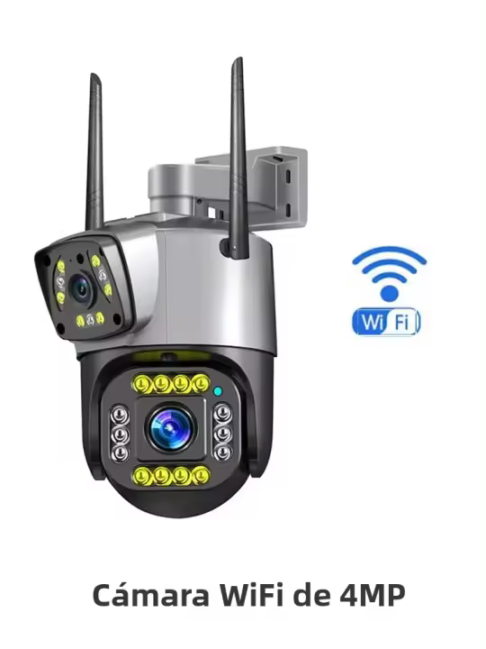 Cámara IP Dual Lente 4G WiFi 8MP 4K Vigilancia Cámara De Seguridad Exterior Inalámbrica Visión Nocturna Zoom Digital CCTV V380 - 1