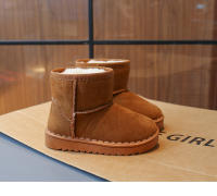 Botas De Nieve Para Niños Y Niñas Con Plataforma Y Peluche Grueso Estilo Conciso Cuatro Colores Slip-on Unisex Zapatos De Invierno Ajuste Verdadero Tamaño - details 12