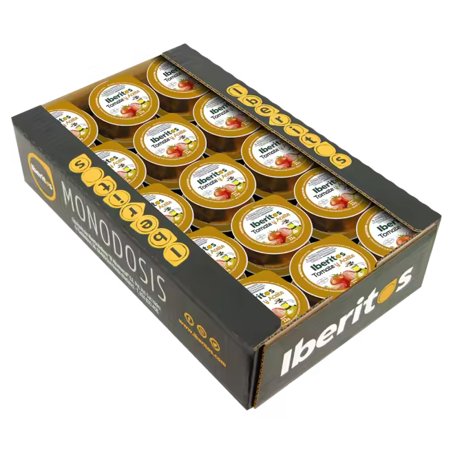 IBERITOS Aceite, tomate y ajo en monodosis - Pack 45uds de 22grs - 1