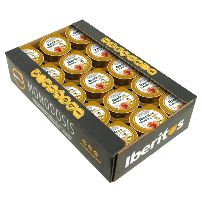 IBERITOS Aceite, tomate y ajo en monodosis - Pack 45uds de 22grs - 1