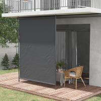 Toldo vertical 200x292 cm Vertical retrácthil con protección de Sombra regulable Aluminio gris para Terrazas y balcones - details 3
