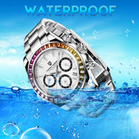 Reloj De Cuarzo Para Hombre PAGANI DESIGN 2025 Con Bisel Arco Iris Multifuncional Vidrio De Zafiro Resistentes Al Agua Y Al Choque VK63 - details 6