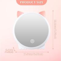 Recargable Espejo de Maquillaje con Luz LED, 1x Espejo de Mesa Maquillaje con 3 Modo Luz, Espejo de Mesa Plegable, Espejo Cosmético de Mesa con Pantalla Táctil Ajustable para Baño Tocador - details 2