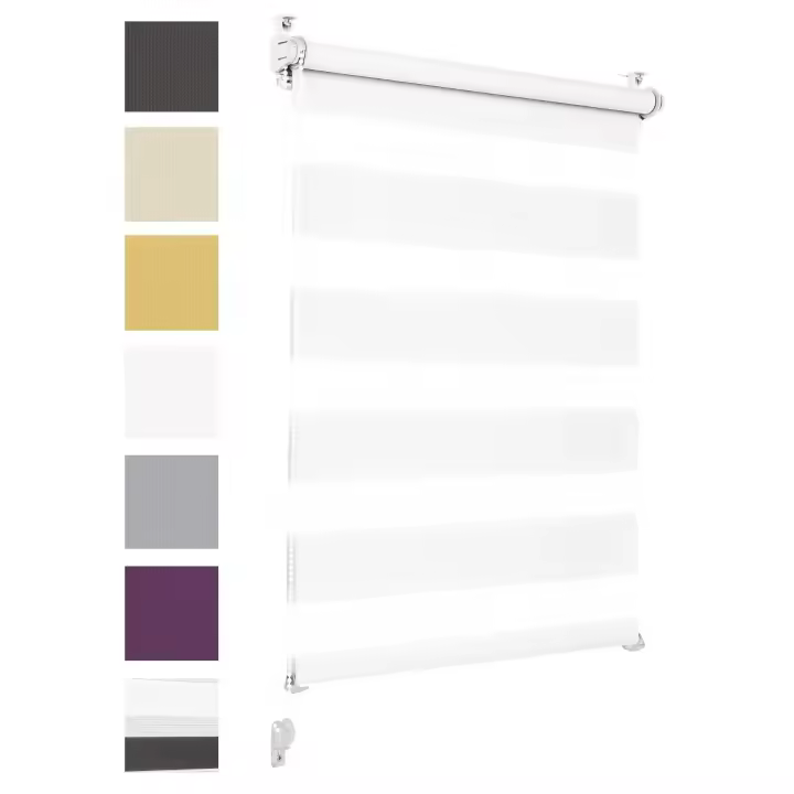 Estor enrollable de Protección solar Estor rollable para Ventana Blanco - 1
