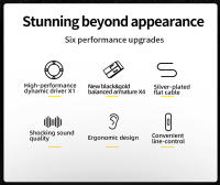 KZ ZS10 pro X Auriculares In-ear HiFi Bass Metal Híbridos Deportivos Cancelación De Ruido Cableado Sin Bluetooth Resistencia 29 Sensibilidad 112 - details 1
