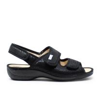 CABRERA 5128S/24 Zapatillas de estar por casa muj  SANDALIA VELCROS SERPIENTE NEGRO - details 2