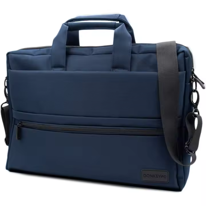 Donkey pc - Maletín portátil 15.6 Pulgadas. Bandolera para Ordenador Portátil Impermeable. Funda portátil 15,6 Pulgadas Unisex. Bolsa Hombre portátil Viaje, Trabajo y de Diario. (Negro) - 1