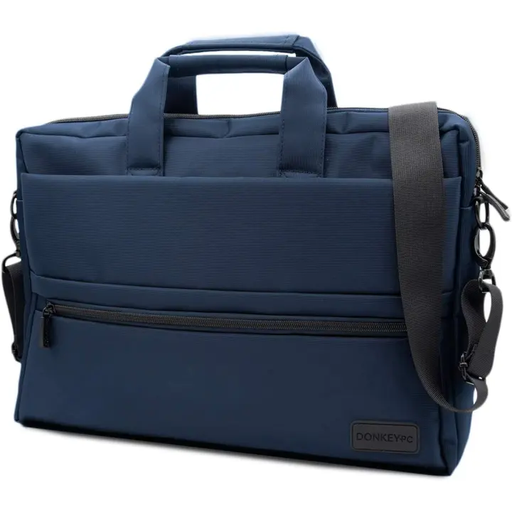 Donkey pc - Maletín portátil 15.6 Pulgadas. Bandolera para Ordenador Portátil Impermeable. Funda portátil 15,6 Pulgadas Unisex. Bolsa Hombre portátil Viaje, Trabajo y de Diario. (Negro) - 1
