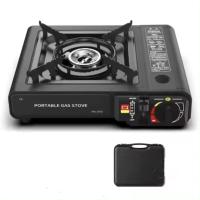 Cocina portátil dual HOPE HOME, funciona con cartucho de gas o botella de gas externa ,Estufa de Gas Portátil para Camping y Viajes | Ligera, Segura y Eficiente | Ideal para Exteriores e Interiores - details 2