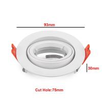 Marco De Luz Spot Redondo Ajustable Para Bombilla MR16 GU10 Soporte De Instalación Recessed Para LED Funda De Luces De Techo - details 5