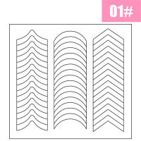 1PCS Guía De Dibujos Para Uñas En Blanco Estilo Francés Adhesivo De Acrylic Para Arte De Uñas DIY Decoración De Tiras Y Plantillas Para Uñas - details 3