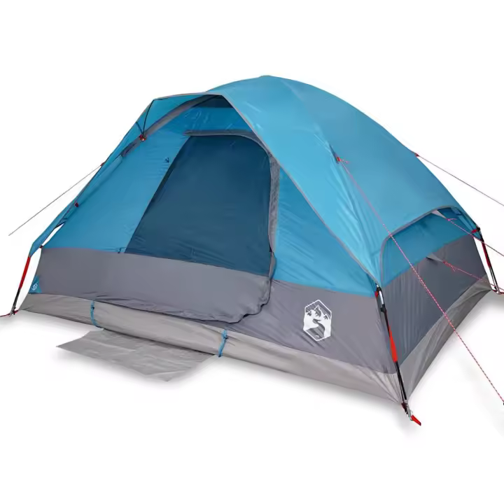 vidaXL Tienda de campaña iglú para 4 personas impermeable azul - 1