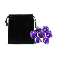 Juego De Dados DND 7 Piezas Con Bolsa De Velours Accesorios Coloridos Para Juegos De Mesa DnD RPG Incluye D4 D6 D8 D10 D10% D12 D20 - details 9