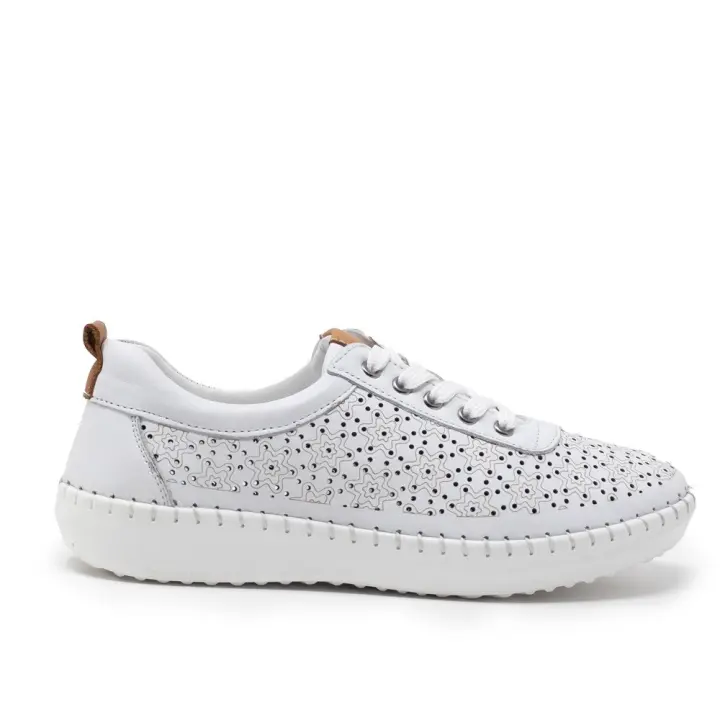 MANLISA COMFORT SHOES 900 BLANCO Sneakers mujer 35011 25V CASUAL SPORT PICADO BLANCO - 1