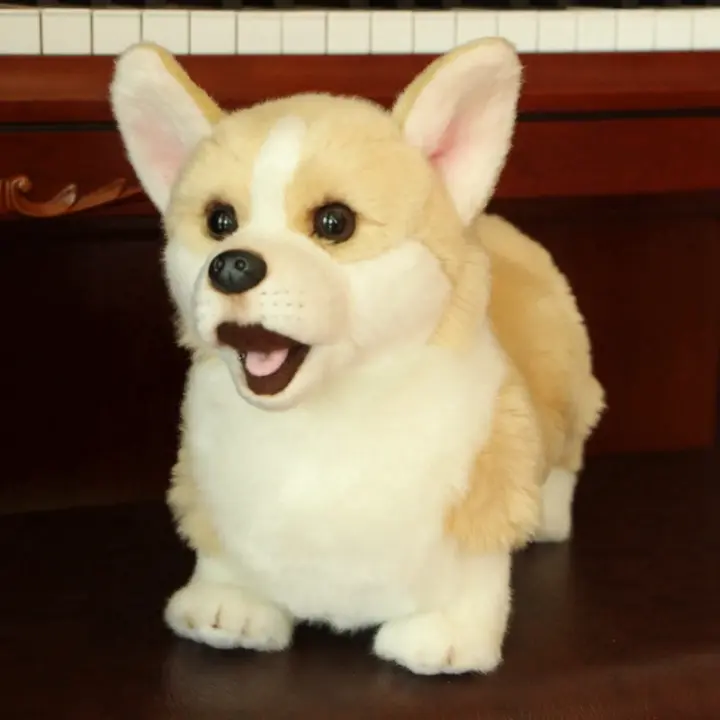 Juguete De Perro Suave De 32CM Muñeco De Peluche Simulación Corgi Juguetes Para Mascotas Animal De Peluche Para Niños - 1