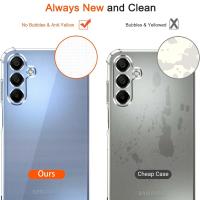 Funda De Lujo Transparente Para Samsung Galaxy A34 A04 A33 A53 A73 A13 A03 A15 A25 A35 A55 A05S A04s A14 4G A24 A54 5G Silicona Suave Antigolpes Anti-Resbaladizo Protección Completa - details 5