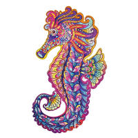 Rompecabezas De Madera Colorido Con Caballitos De Mar Juego Educativo Para Niños Y Adultos Regalo Personalizado 3D - details 0