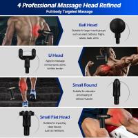 Mini pistola de masaje para tejido profundo, masajeador muscular portátil de 6 velocidades con 4 cabezales de masaje - details 2