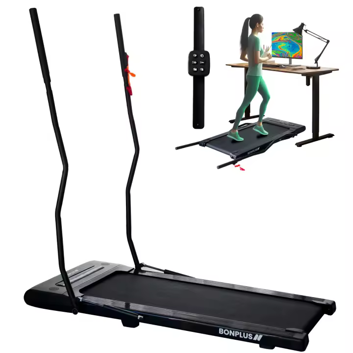Bonplus BP  Cinta de Correr Elíptica  hasta 8km/h  Cinta Dynamique de Marcha Nórdica  6 Programas  con Altavoces Incorporados  Cinta de Andar  Peso Máximo 100kg  Plegable  Treadmill  Fitness - 1