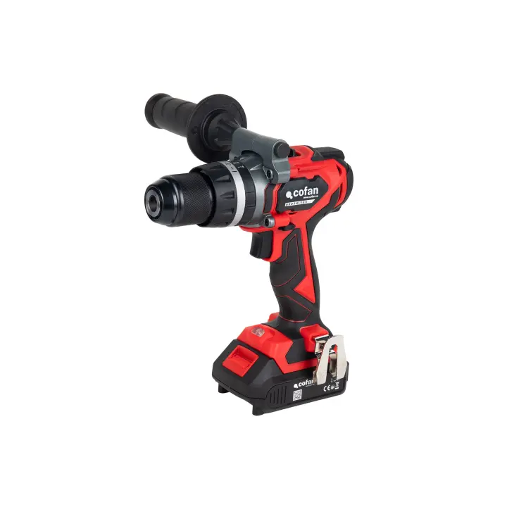 Cofan Taladro Percutor Sin Escobillas 2 Velocidades 22+3 Posiciones Batería Li-Ion 20V 2.0 Ah Cargador Rápido - 1