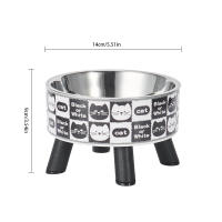 Tazón De Gato De Acero Inoxidable Con Diseño Elevado Antideslizante Y Preventa De Derrames Tazón De Agua Para Perros Y Gatos Con Forma Alta - details 2
