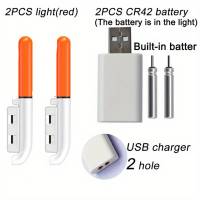 Flotador De Pesca Electrónico Luz Luminosa Varita De Buzo CR425 3.6V Batería De Litio LED Recargable USB Impermeable Noche Equipamiento De Pesca - details 7