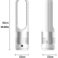 Ventilador de refrigeración sin Aspas, ventilador de Torre de 22 pulgadas, ventilador de pedestal ostilante de 80 ° con control remoto, 8 velocidades, temporizador de 8 horas, Pantalla LED con - details 1