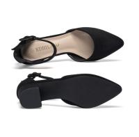 Nuevo dot sexy Tacones Altos sandalias de moda 2025 Zapatos individuales Cabeza puncaguda Tacón Gruesos Zapatos de Mujer Negro - details 4
