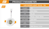 Spotlights LED Ajustables De Ángulo Luz De Techo 7W 12W 20W 220V Luz Decorativa Para Interior Decoración De Hogar Dormitorio Y Sala De Estar - details 1