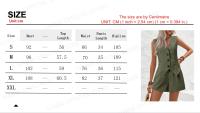 Conjunto Elegante De Verano Para Mujer Con Chaleco Sólido Y Shorts De Cintura Alta Slim Sin Mangas Top+Shorts Casual Para Oficina 2 Piezas - details 0