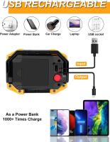 Luz LED DE TRABAJO DE 30W, Reflector COB portátil recargable, Frtia superbrillante de 2000LM, Luz de seguridad para Exterior, USB, Resistente al Agua - details 1