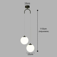 Modern Simple Lámpara Colgante LED Nordic Para Sala De Estar Dormitorio Restaurante Bar Decoración Hogar 220V Metal Blanco - details 13