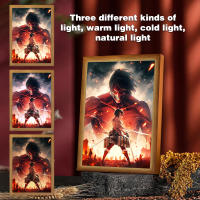 Lámpara De Noche Anime Figura Attack on Titan Marco De Pintura Decoración Para Habitación Y Hogar Regalo De Cumpleaños Para Amigo Artículos De Dibujo Animado - details 3