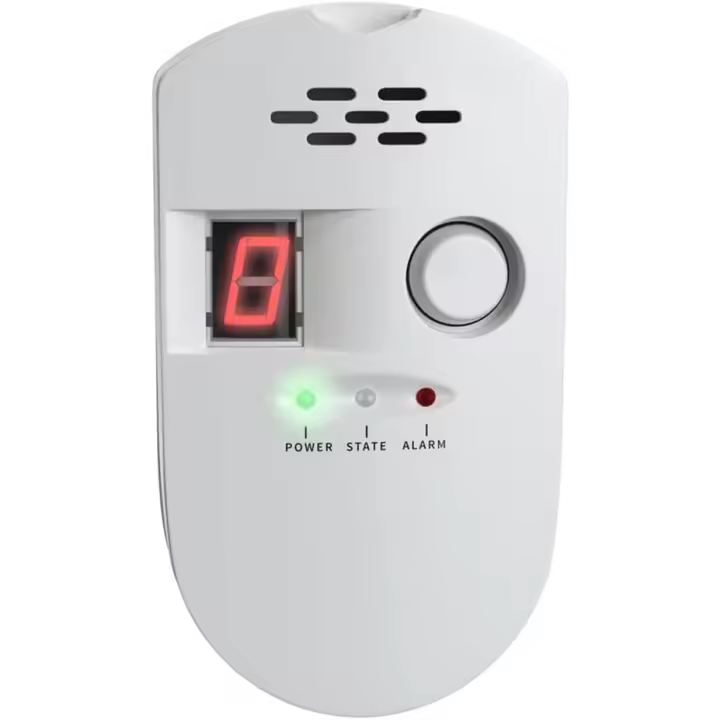 Detector de gas Natural digital Alarma de gas para el hogar Detector de fugas de gas Detección de fugas de Carbón natural GLP LNL de Alta sensibilidad Monitor de Alarma para el hogar/La Cocina - 1