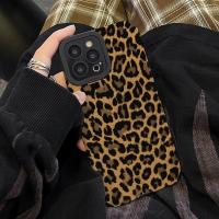 Funda De Silicona De Leopardo Marrón Y Negro Lujo Para iPhone 15 14 pro Max 11 12 13 Mini SE 8 7 plus X XR XS MAX Cubierta De Cuero Suave Antigolpes Resistente Al Polvo Y Arrugas - details 1