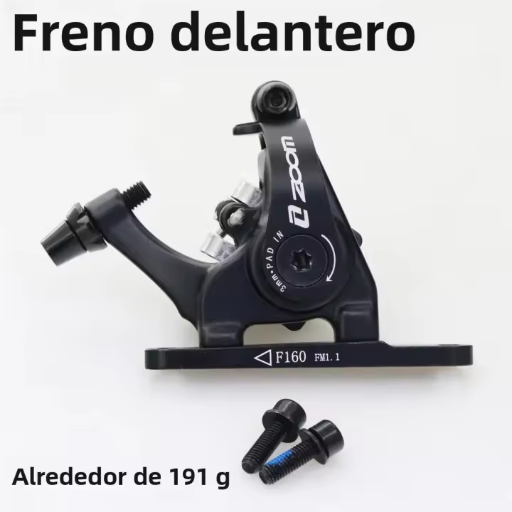ZOOM HB700 Freno De Disco Para Bicicleta De Carretera Y Grava Freno Mecánico Montaje Plano Calipero Doble Pistón Drive Bilateral MD-C550 140/160mm - 1