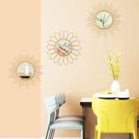 ARISE SHOP-Pack 3 Espejos Decorativos de Pared, Dorados, Surtidos, 25 cm,, Colgante para Sala de Estar, Dormitorio, Entrada - details 3