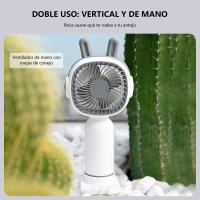 Pequeño Ventilador Mano con Orejas de Conejo Cute - Portátil y Cute / Aplicable a Múltiples Escenarios - details 2