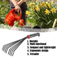 Rake De Jardín Pequeño Con 9 Dientes Herramienta Agrícola Para Hojas Y Paja Rake De Acero Para Jardinería Y Cosecha - details 9