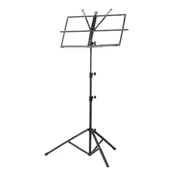 Atril musica Metálico con Brazos para Sujetar Hojas Partituras Ajustable Altura Trípode para violín, guitarra Soporte Ajustable Regulable Altura - 1