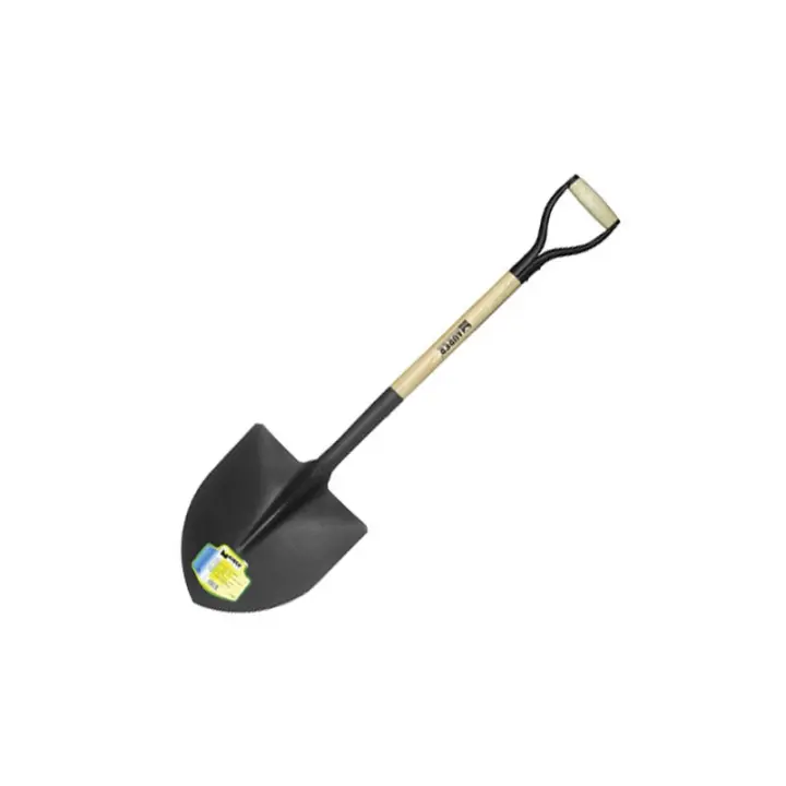 Pala redonda con mango madera y anilla, para trabajos de albañilería y jardinería - 1