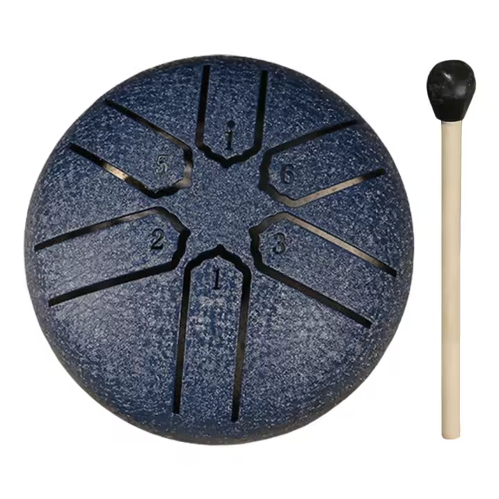Bombo De Lengua De Acero De 3 Pulgadas 6 Tonos Mini Bombo Portátil Para Exteriores Accesorios De Percusión Incluyen Palos - 1