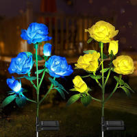 Luces Solares Para Jardín Con 5 Cabezas Decorativas En Forma De Diente De León Y Rosa Iluminación LED Para Patio Exterior Decoración De Jardín - details 2