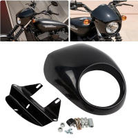 Cubierta De Faro Frontal Negra Brillante Para Motocicleta Harley Sportster XL 1200 XL883L Dyna 1973-UP Cubierta De Faro De Plástico ABS - details 0