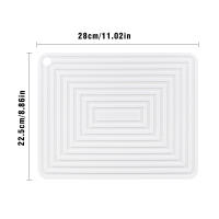 Alfombrilla De Silicona Para Cocina Cuadrada Gruesa Antideslizante Modelo Ondulado Protectora Para Mesas De Cocina Ecológica - details 11