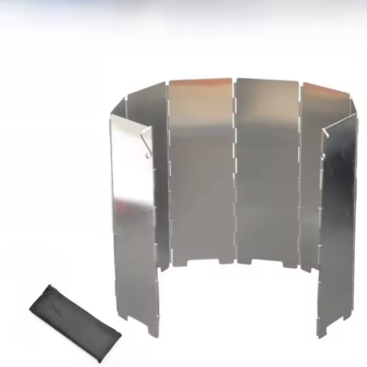 Escudo De Viento Para Estufa De Aluminio Con Bolsa De Cuerda Ajustable Para Camping Y Estufa Butano 8/10/12 Discos - 1